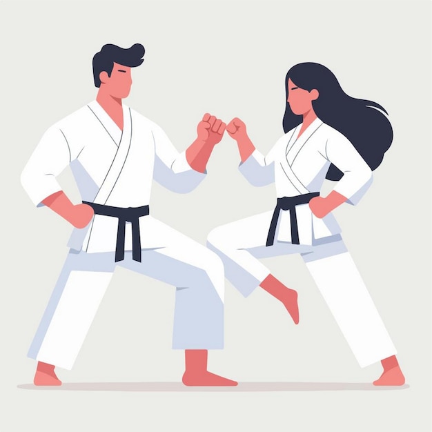 Vector ilustración vectorial de karate