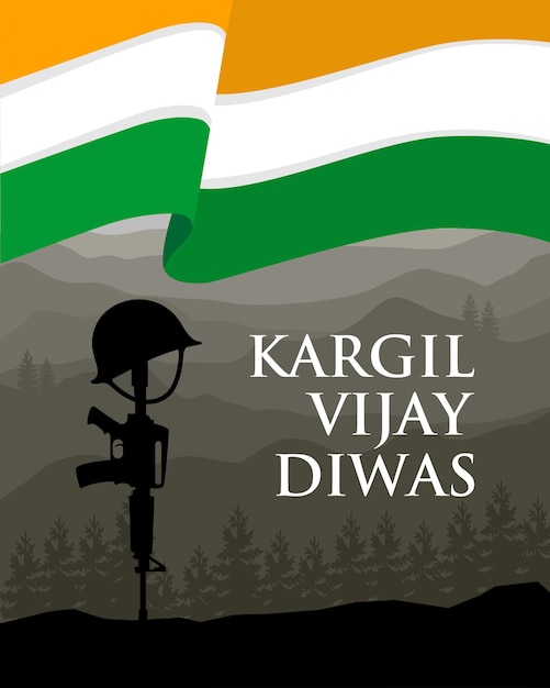 Ilustración vectorial de Kargil Vijay Diwas