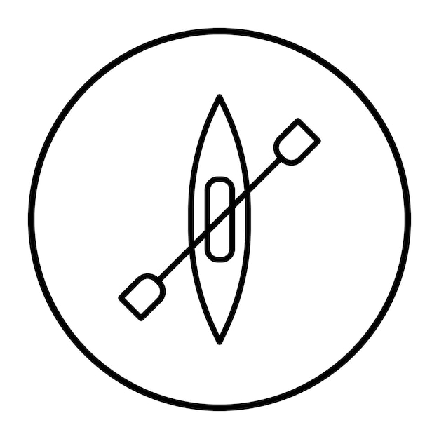 Ilustración vectorial del kayak