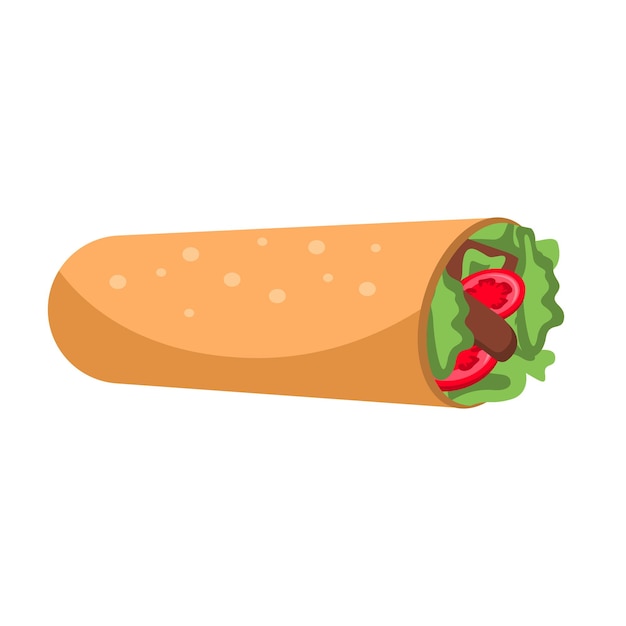 Ilustración vectorial del kebab