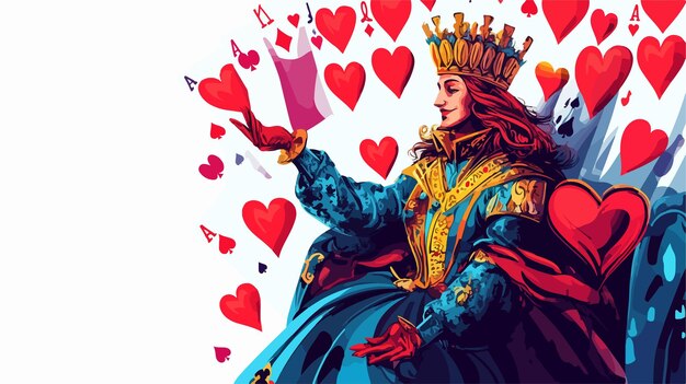 Ilustración vectorial de Knave of Hearts aislada en un fondo blanco