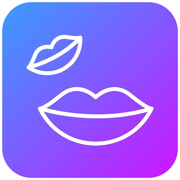 Ilustración vectorial de los labios
