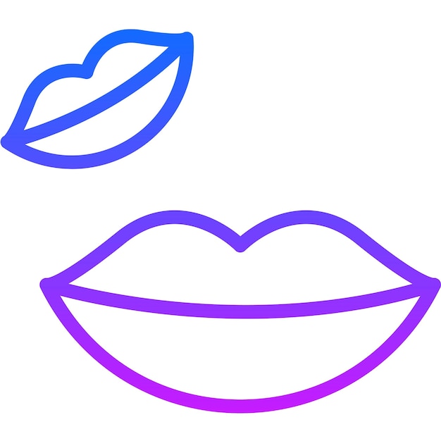 Ilustración vectorial de los labios