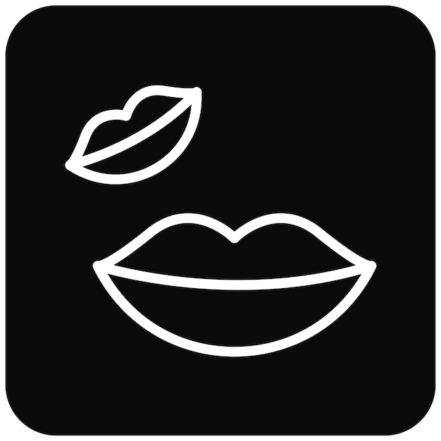 Ilustración vectorial de los labios