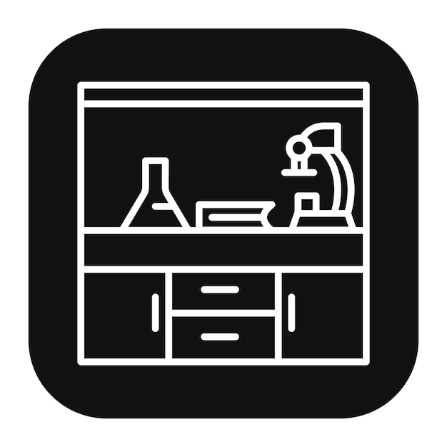 Ilustración vectorial de laboratorio médico