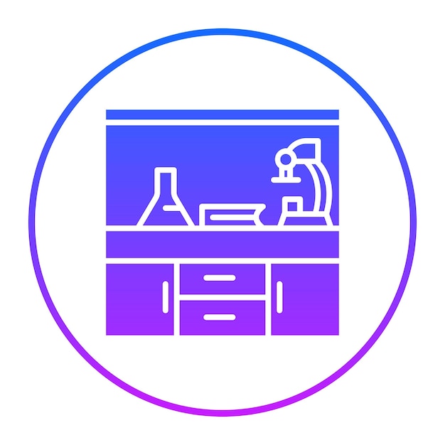 Ilustración vectorial de laboratorio médico