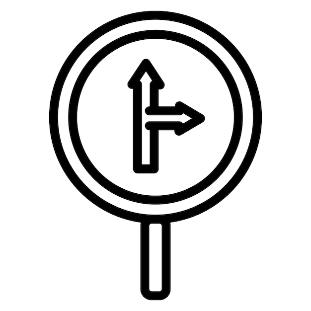 Ilustración vectorial del lado derecho de la carretera