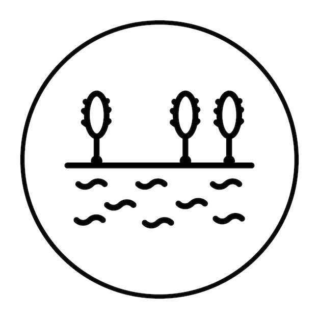 Ilustración vectorial del lago