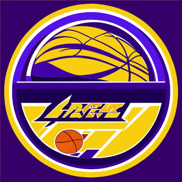 Ilustración vectorial de los Lakers de Los Ángeles