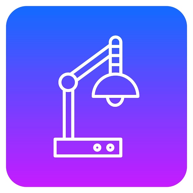 Ilustración vectorial de la lámpara de escritorio