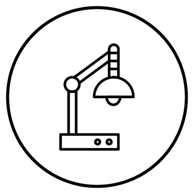 Ilustración vectorial de la lámpara de escritorio
