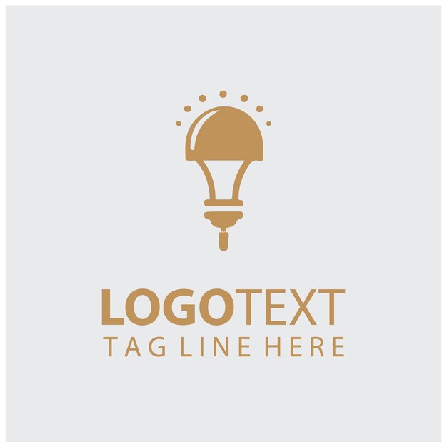 Ilustración vectorial de la lámpara del logotipo
