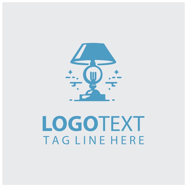 Ilustración vectorial de la lámpara del logotipo