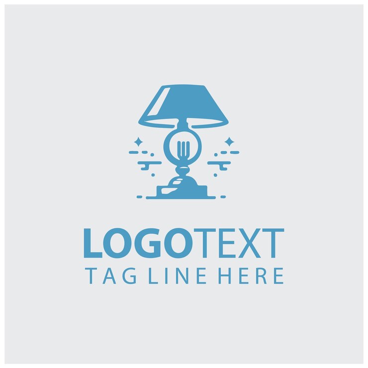 Vector ilustración vectorial de la lámpara del logotipo