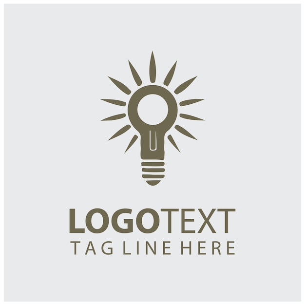 Ilustración vectorial de la lámpara del logotipo