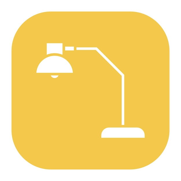 Ilustración vectorial de la lámpara de mesa