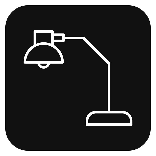Ilustración vectorial de la lámpara de mesa