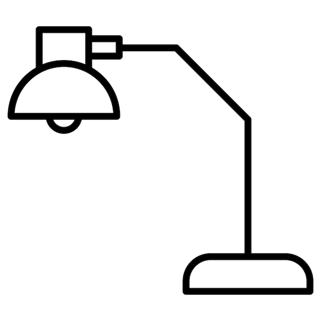 Ilustración vectorial de la lámpara de mesa