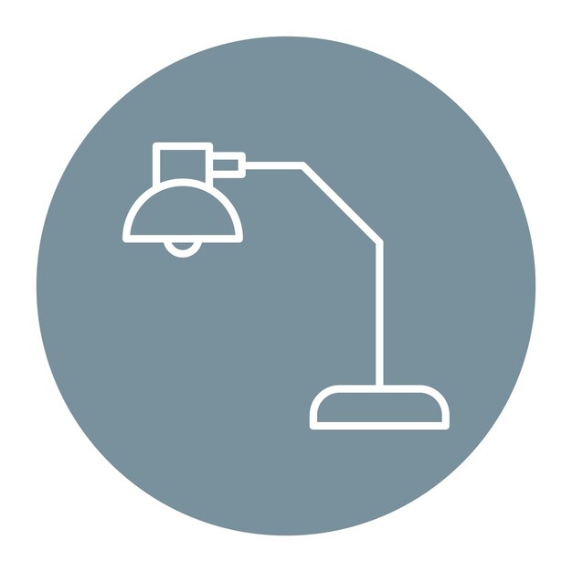 Ilustración vectorial de la lámpara de mesa