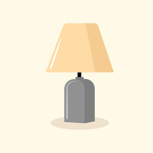 Ilustración vectorial de la lámpara plana