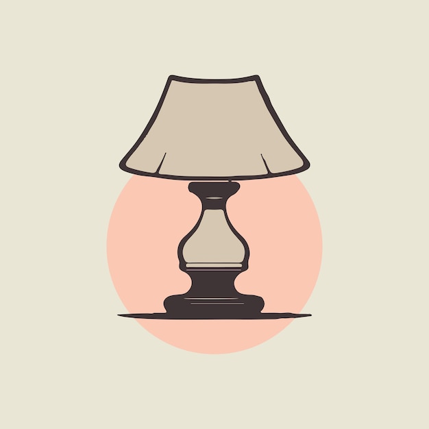 Ilustración vectorial de la lámpara
