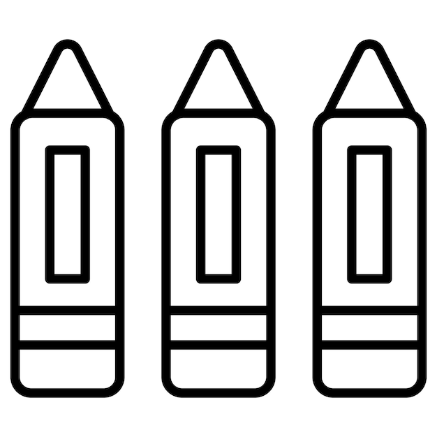 Ilustración vectorial de lápices de colores