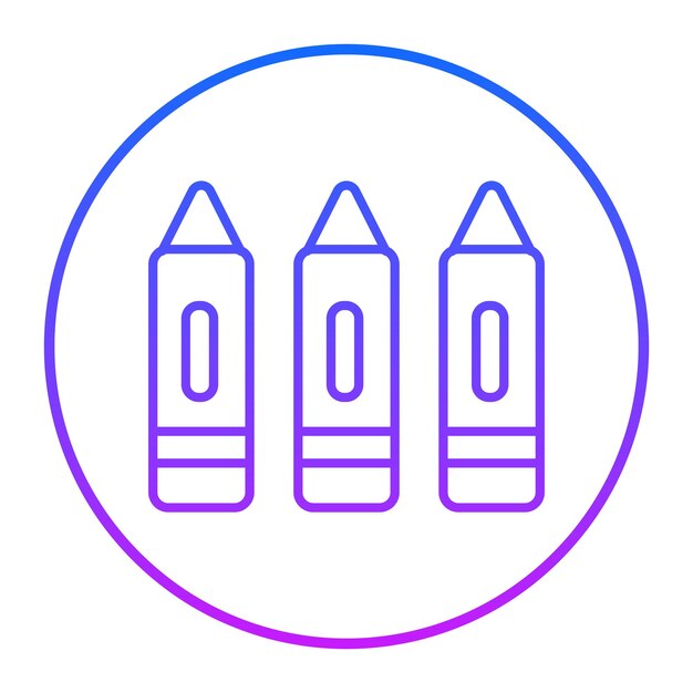 Ilustración vectorial con lápices de colores