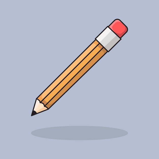 Ilustración vectorial Lápiz Diseño vectorial lápiz Ilustración y icono de diseño de lápiz Lápiz para sitio web di