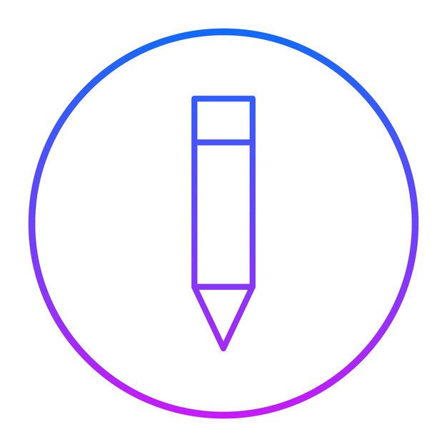 Ilustración vectorial con lápiz