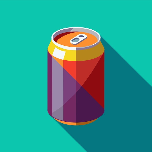 Vector ilustración vectorial de la lata de soda