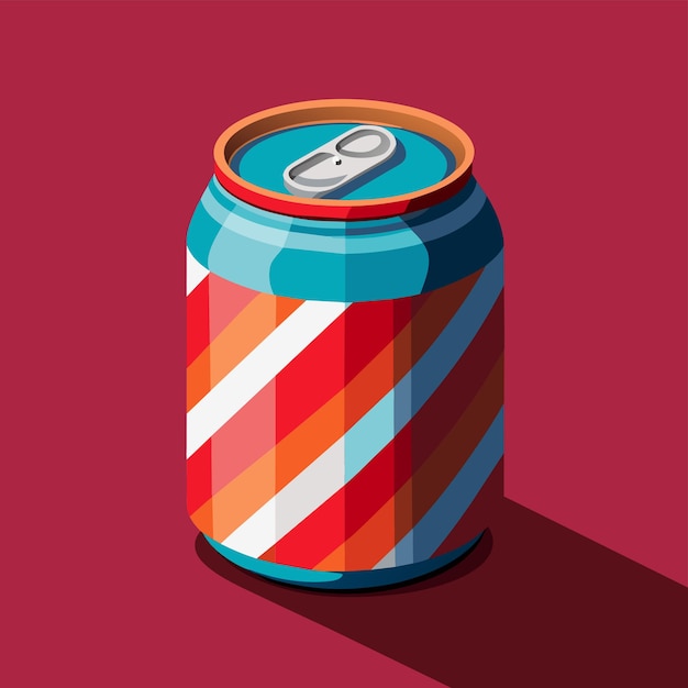 Vector ilustración vectorial de la lata de soda