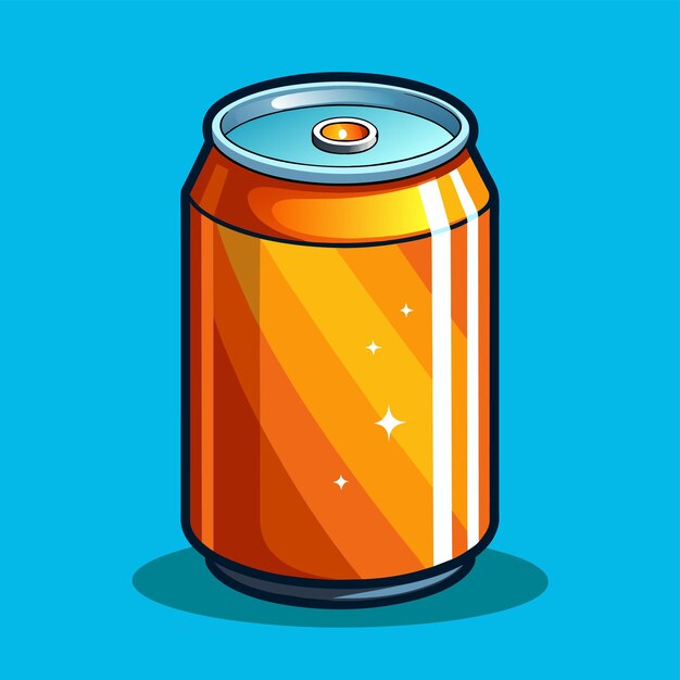 Ilustración vectorial de la lata de soda