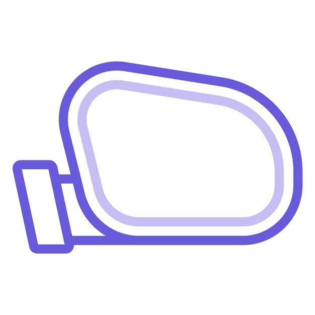 Ilustración vectorial lateral del espejo