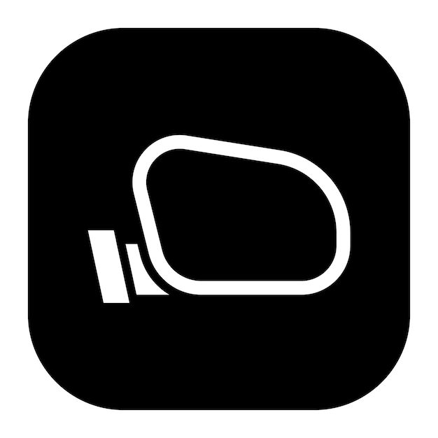 Ilustración vectorial lateral del espejo