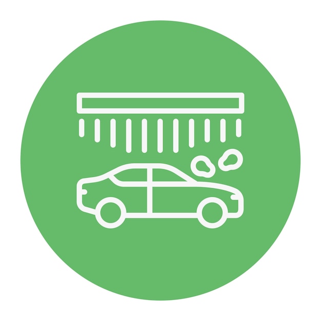 Ilustración vectorial de lavado de automóviles