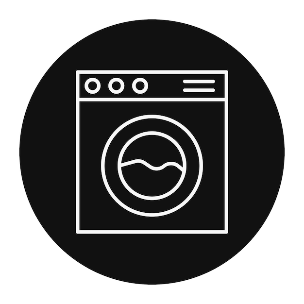 Ilustración vectorial de la lavadora