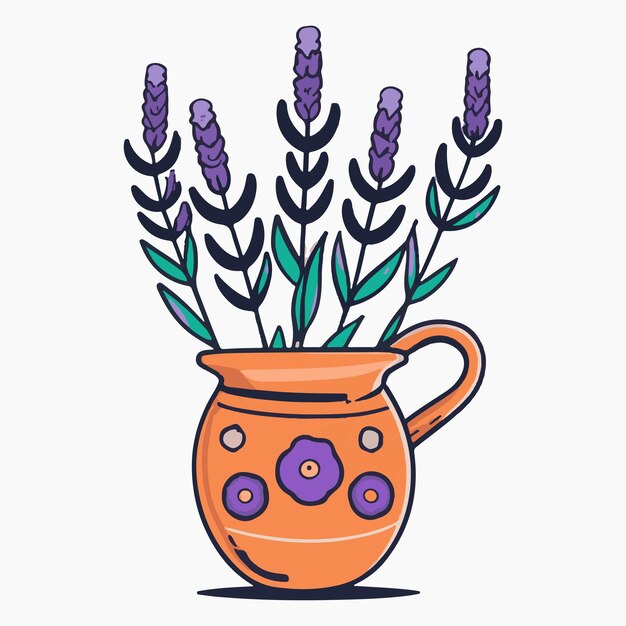 Ilustración vectorial de la lavanda