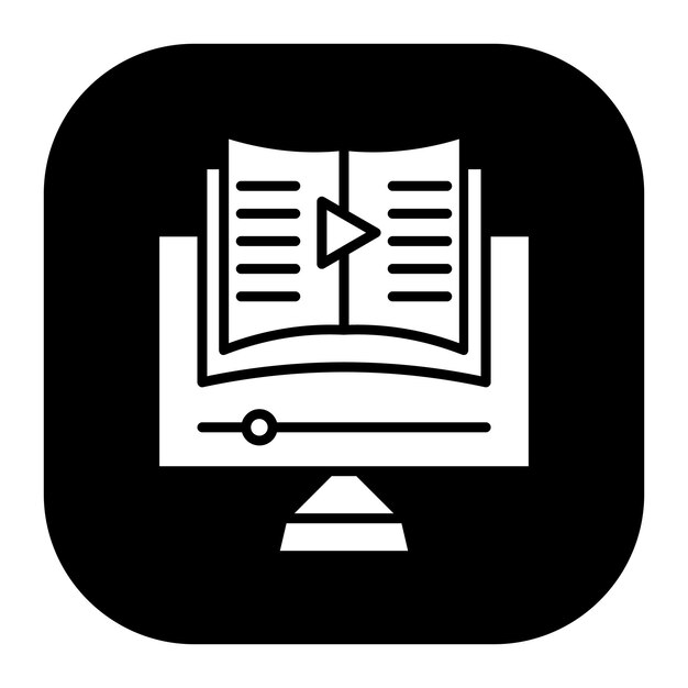 Ilustración vectorial de la lección en línea