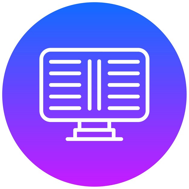 Ilustración vectorial de la lección en línea