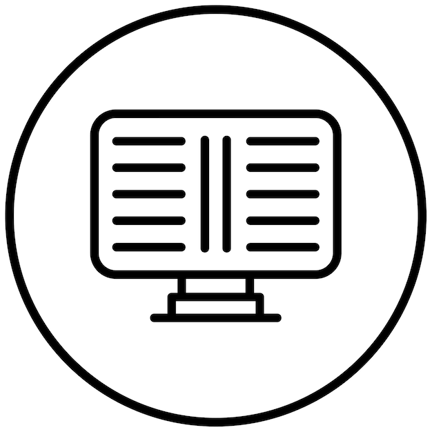 Ilustración vectorial de la lección en línea