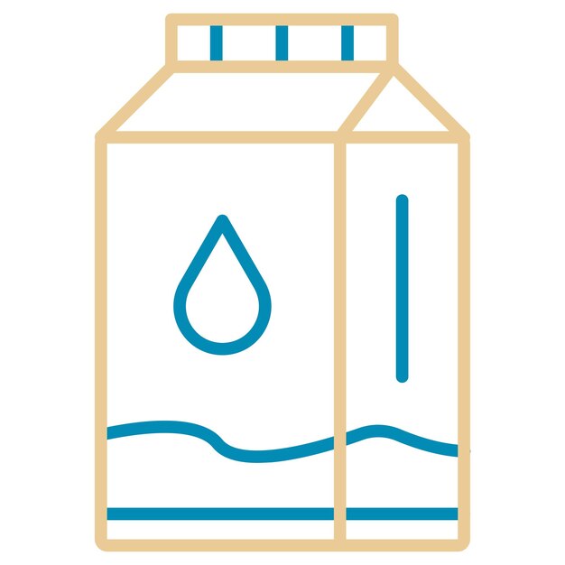 Ilustración vectorial de la leche en cartón
