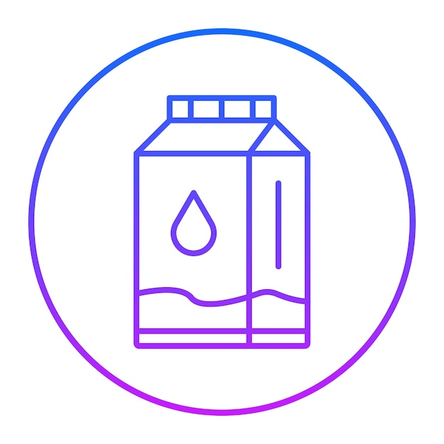 Ilustración vectorial de la leche en cartón