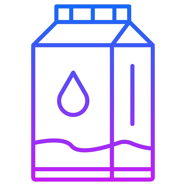Ilustración vectorial de la leche en cartón
