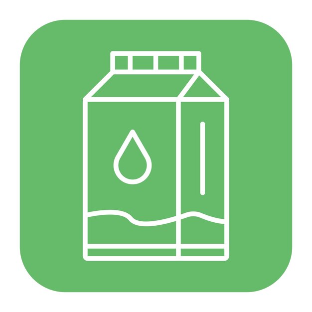 Ilustración vectorial de la leche en cartón