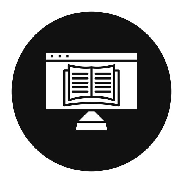 Ilustración vectorial de lectura en línea