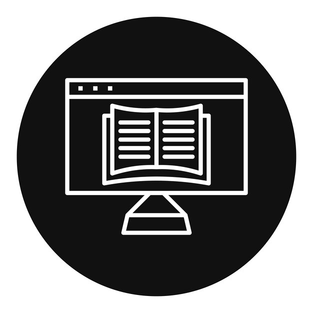 Ilustración vectorial de lectura en línea