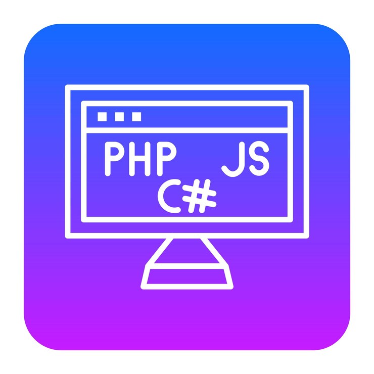 Vector ilustración vectorial del lenguaje de codificación