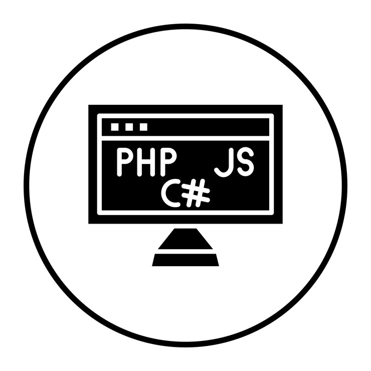 Vector ilustración vectorial del lenguaje de codificación