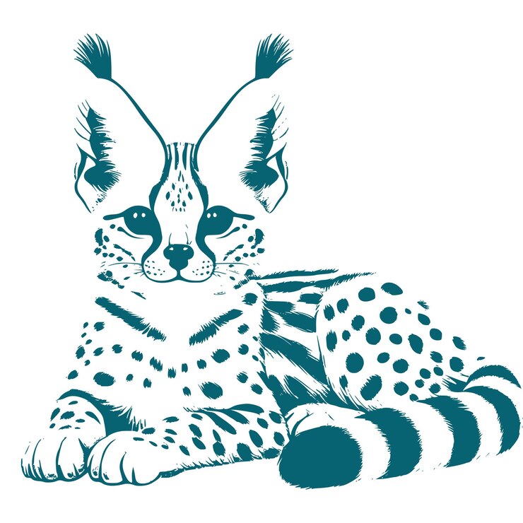 Vector ilustración vectorial del leopardo leopardo azul