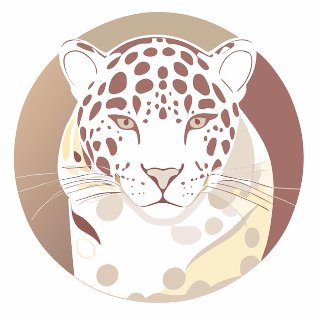 Vector ilustración vectorial del leopardo